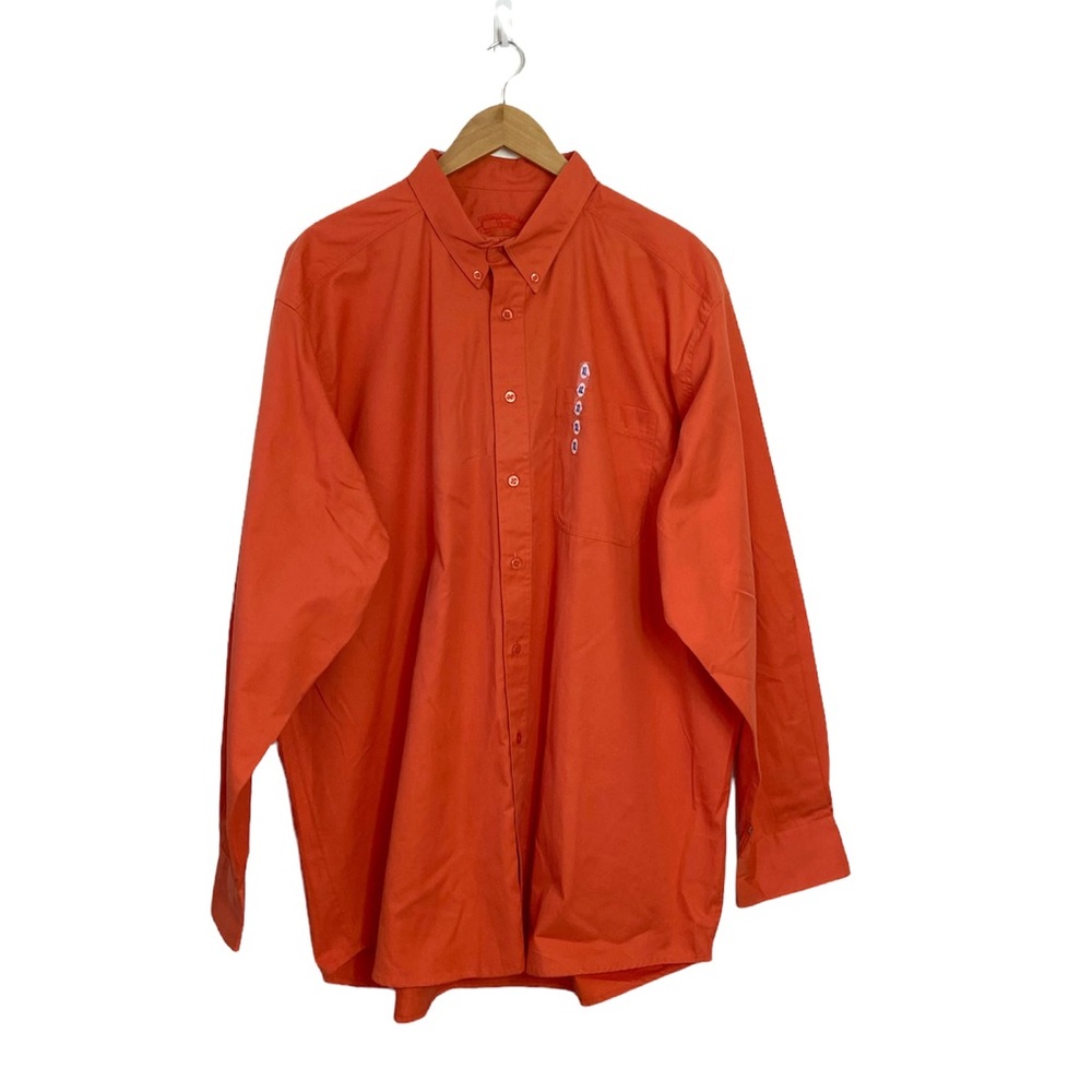 Christopher Rand Classic Button Up Orange Shirt
